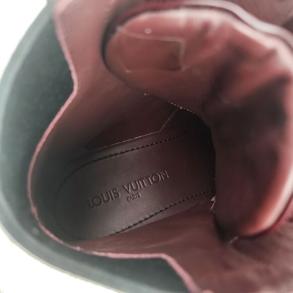 Louis Vuitton Men's Dark Whiskey Red Sword Leather Ankle Strap Boot Sz 8.5 - Picture 9 of 16